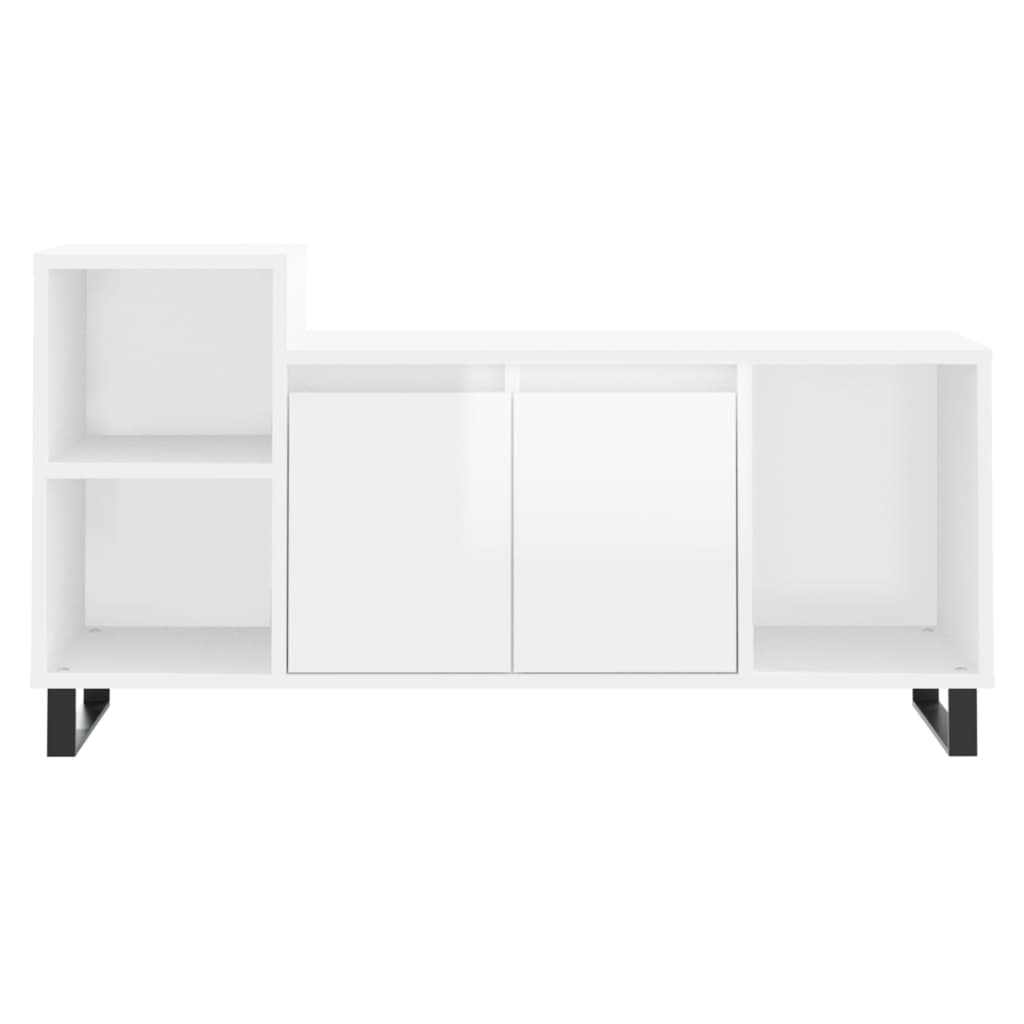 TV ormarić sjajni bijeli 100 x 35 x 55 cm od konstruiranog drva