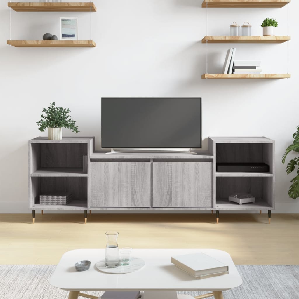 TV ormarić boja hrasta sonome 160x35x55 cm konstruirano drvo Siva