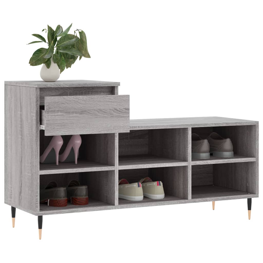 Ormarić za cipele boja hrasta 102x36x60 cm konstruirano drvo