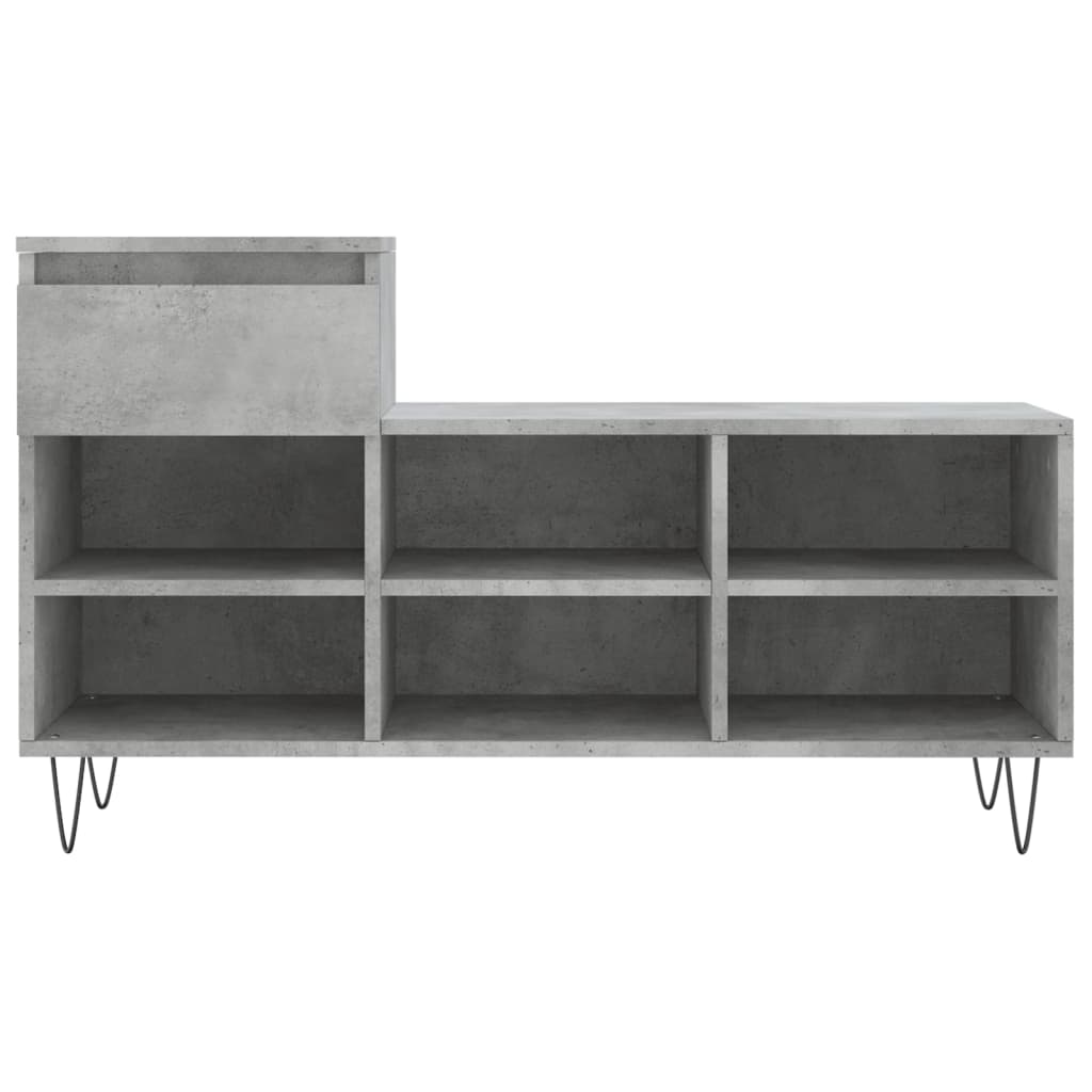 Ormarić za cipele boja betona 102x36x60 cm konstruirano drvo