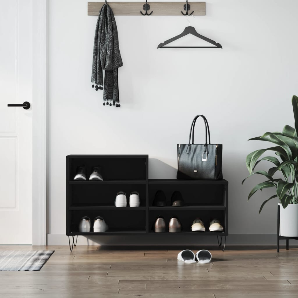 Ormarić za cipele crni 102 x 36 x 60 cm od konstruiranog drva