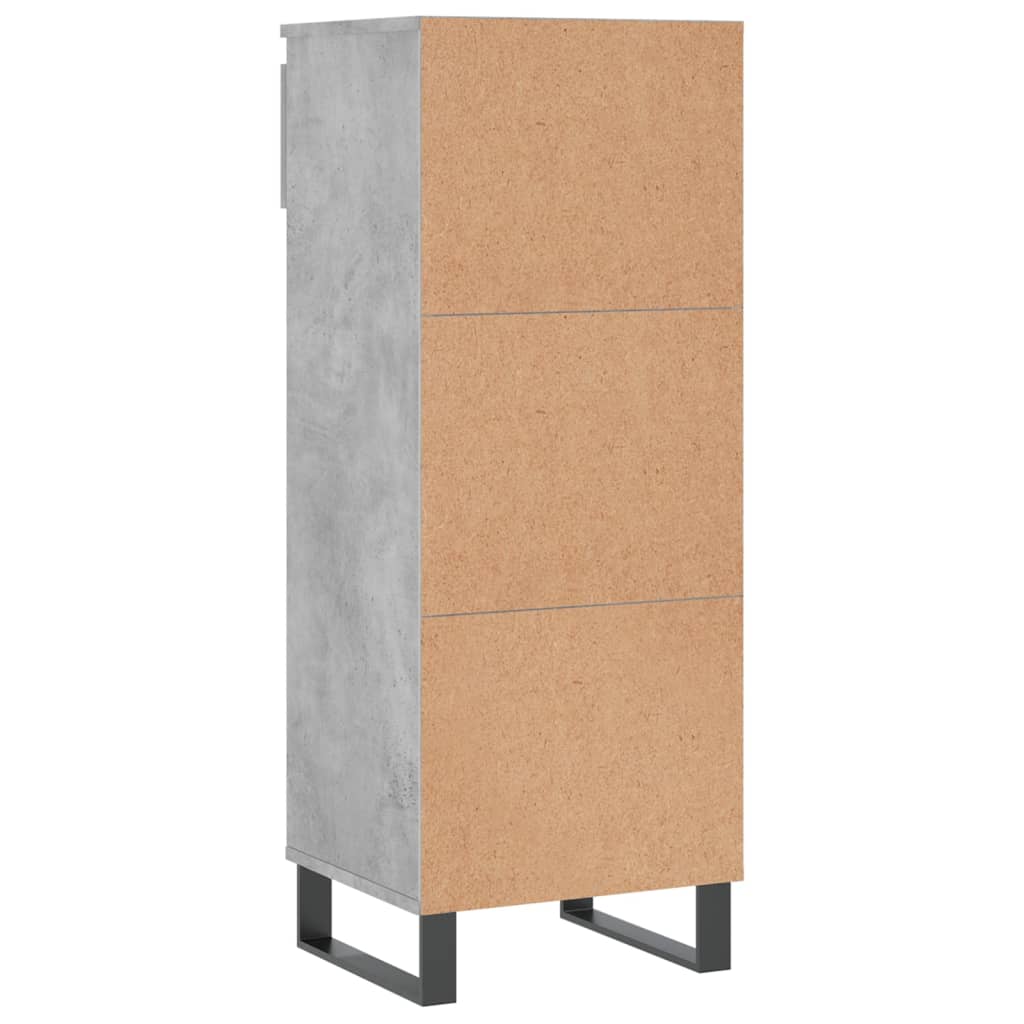 Ormarić za cipele boja betona 40x36x105 cm konstruirano drvo