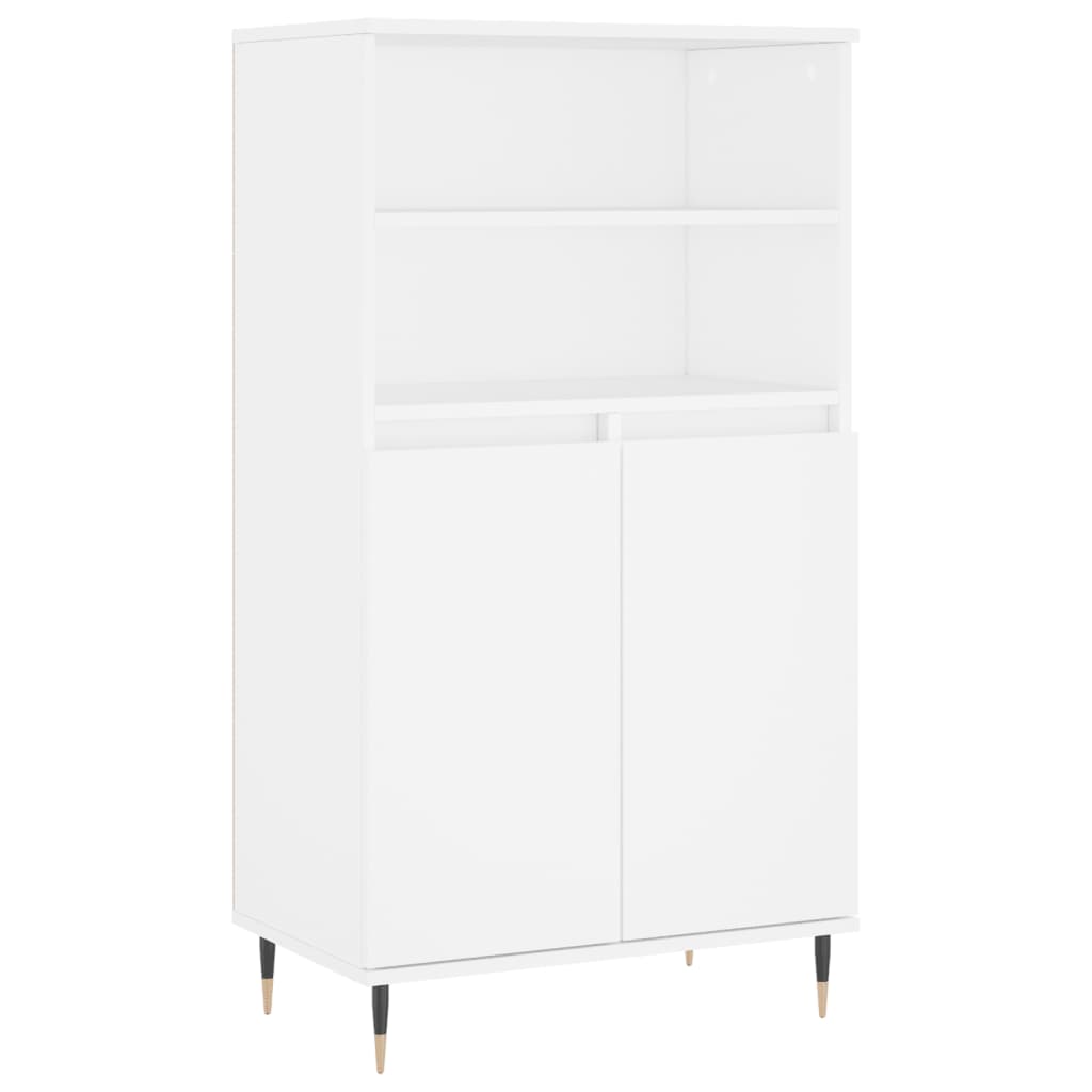 Visoka komoda bijela 60x36x110 cm od konstruiranog drva