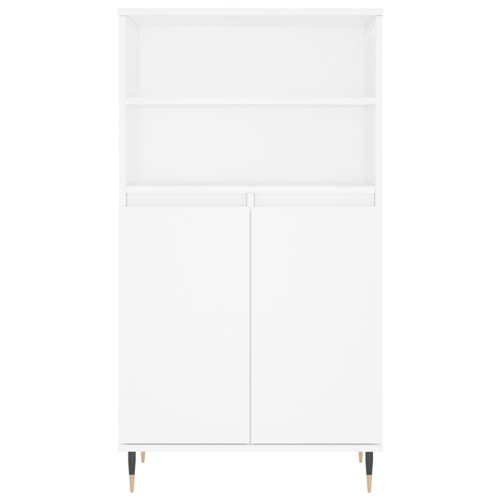Visoka komoda bijela 60x36x110 cm od konstruiranog drva