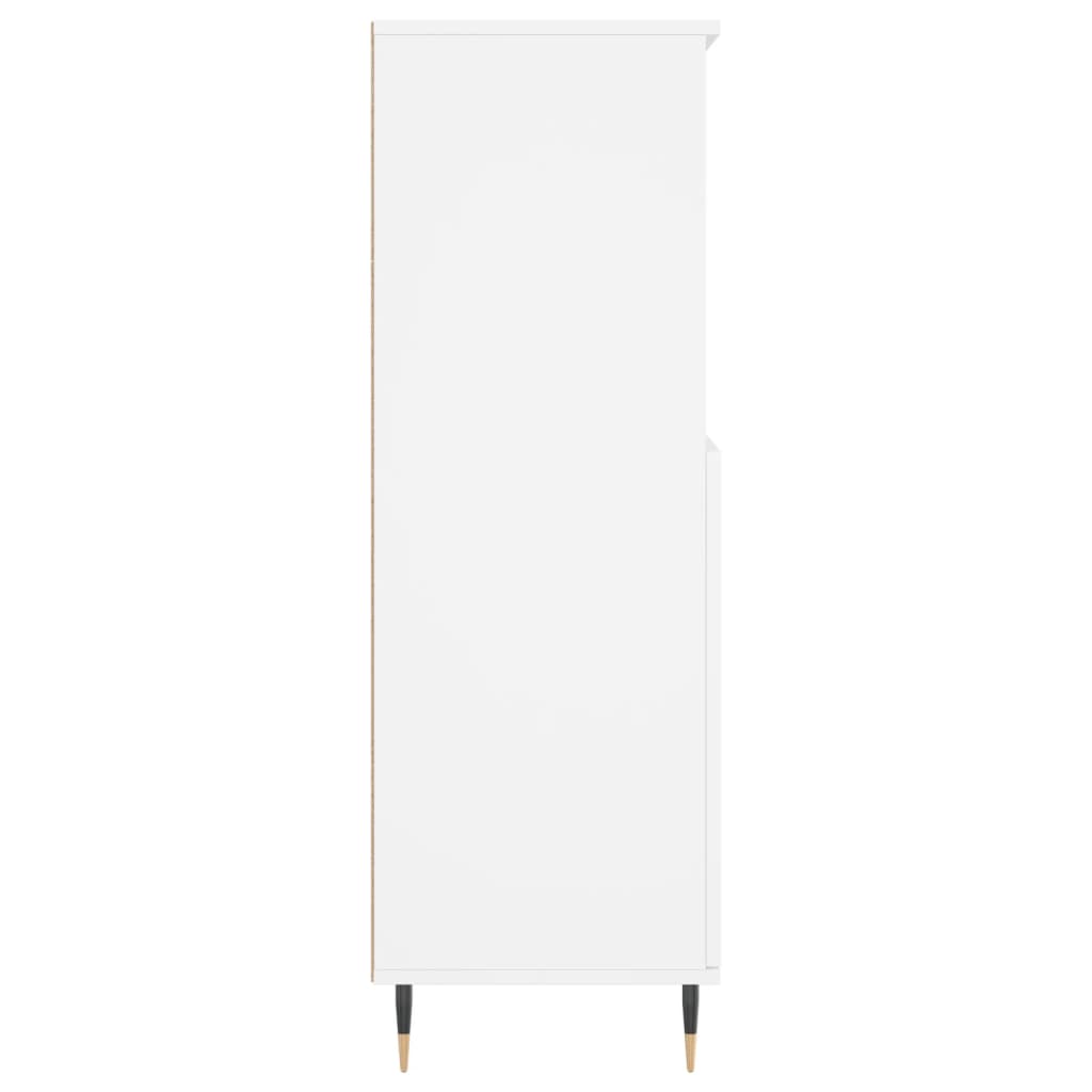 Visoka komoda bijela 60x36x110 cm od konstruiranog drva