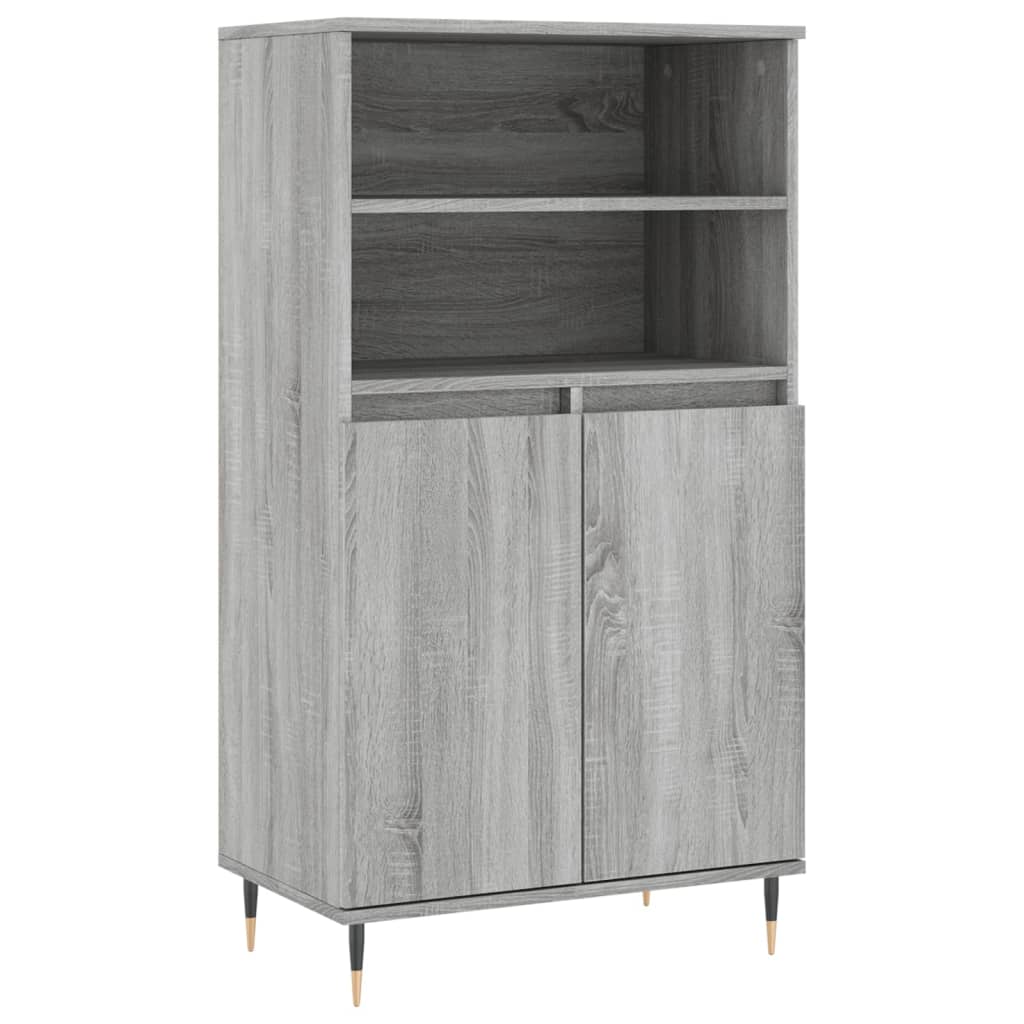 Visoka komoda siva sonome 60x36x110 cm od konstruiranog drva