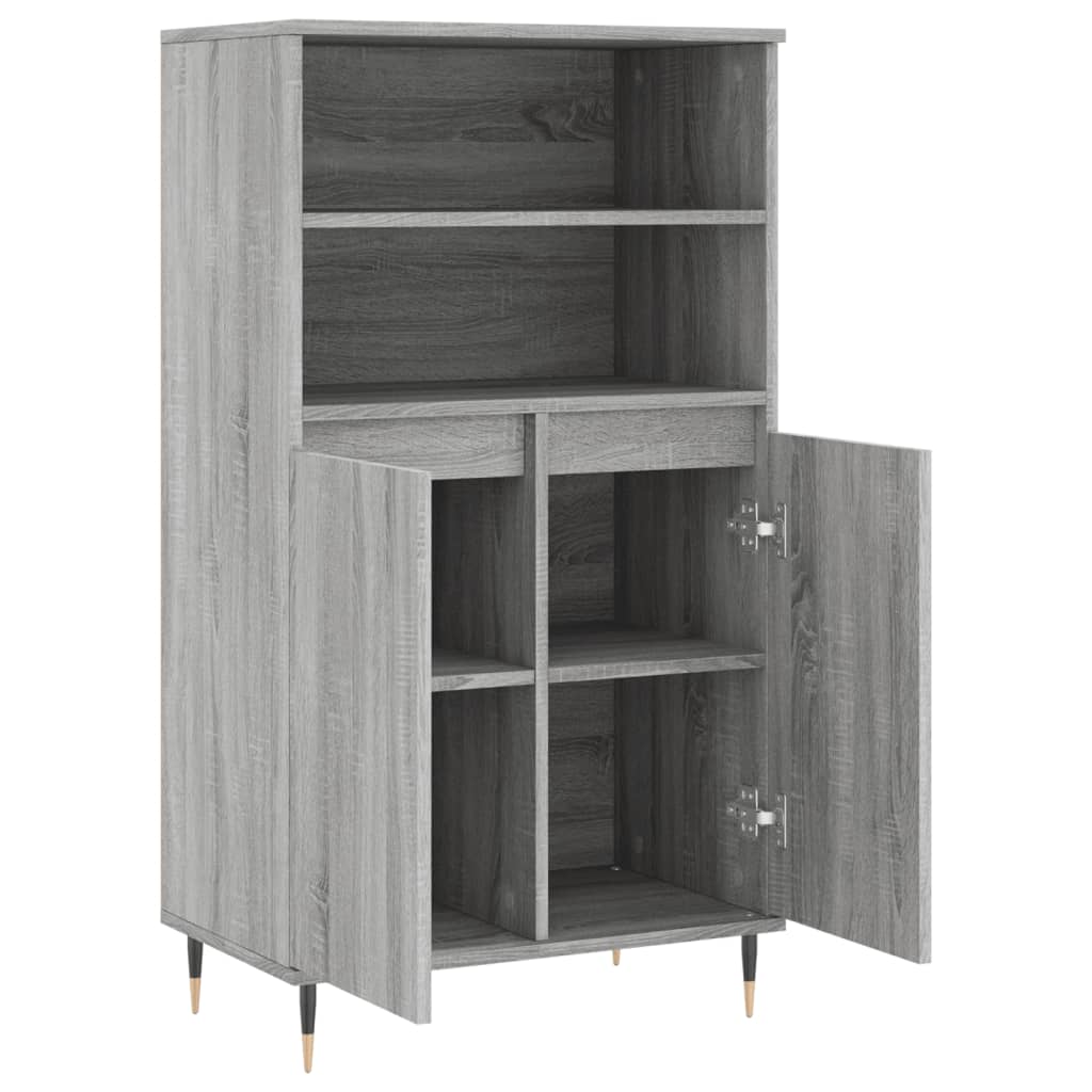 Visoka komoda siva sonome 60x36x110 cm od konstruiranog drva