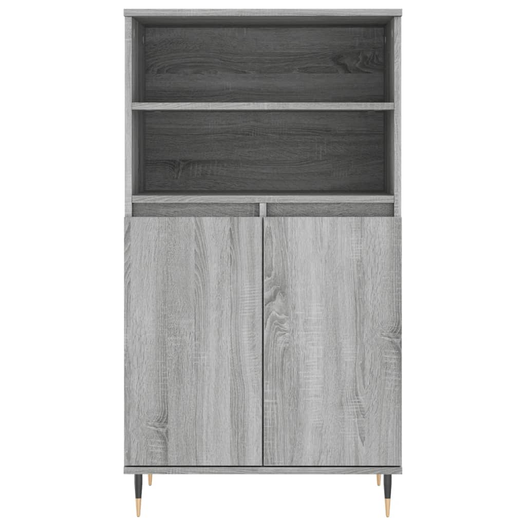 Visoka komoda siva sonome 60x36x110 cm od konstruiranog drva