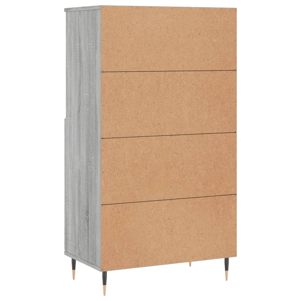 Visoka komoda siva sonome 60x36x110 cm od konstruiranog drva