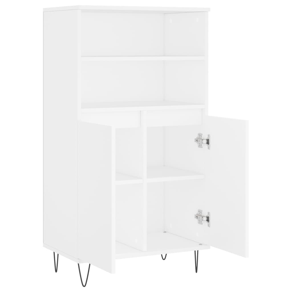 Visoka komoda bijela 60x36x110 cm od konstruiranog drva