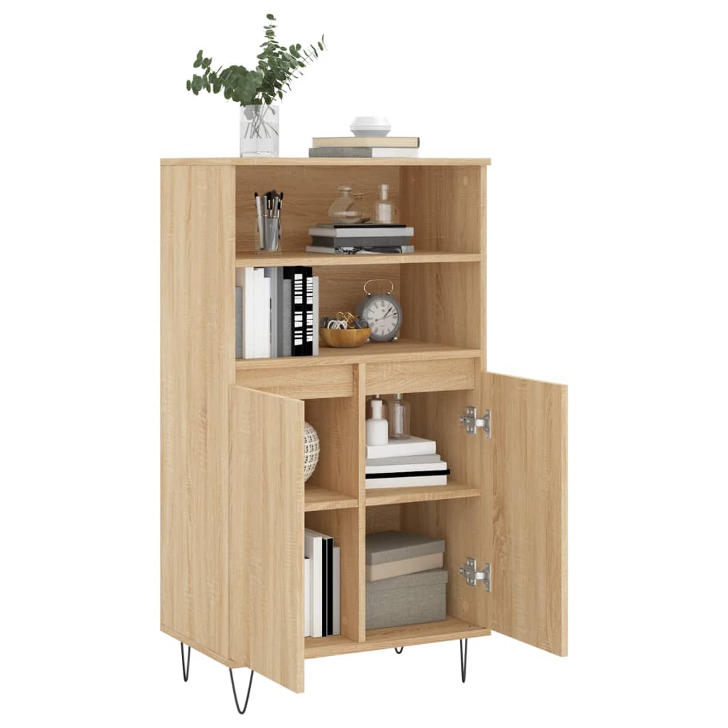 Visoka komoda hrasta sonome 60x36x110 cm od konstruiranog drva