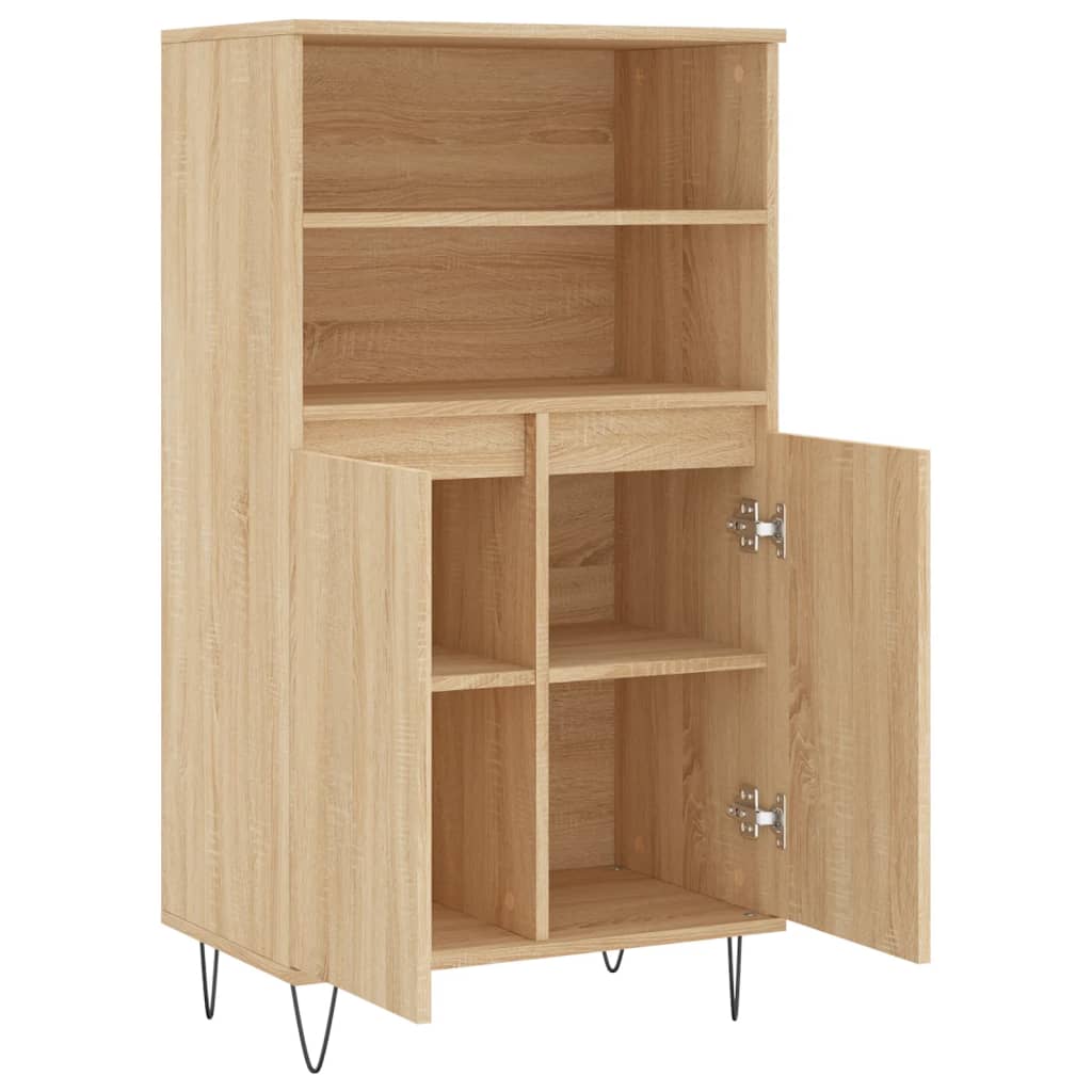 Visoka komoda hrasta sonome 60x36x110 cm od konstruiranog drva