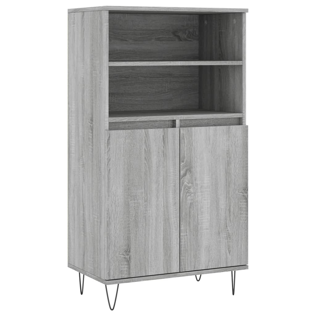 Visoka komoda siva sonome 60x36x110 cm od konstruiranog drva