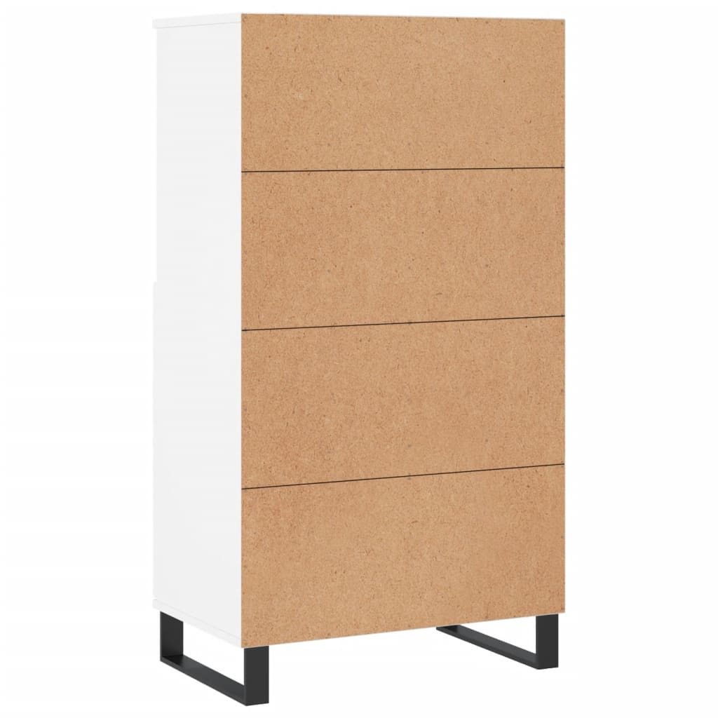 Visoka komoda bijela 60x36x110 cm od konstruiranog drva