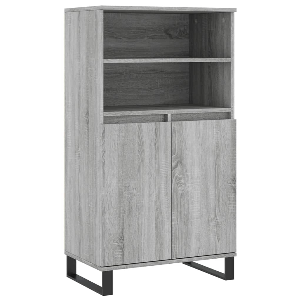 Visoka komoda siva sonome 60x36x110 cm od konstruiranog drva