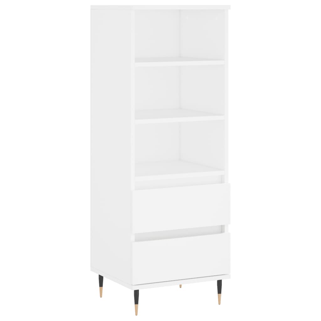 Visoka komoda bijela 40 x 36 x 110 cm od konstruiranog drva
