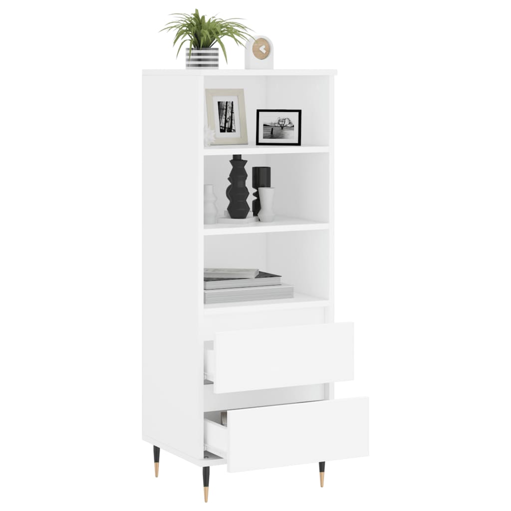 Visoka komoda bijela 40 x 36 x 110 cm od konstruiranog drva