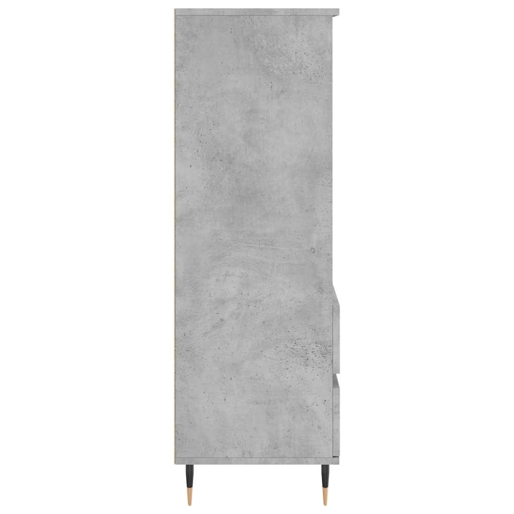 Visoka komoda boja betona 40 x 36 x 110 cm konstruirano drvo