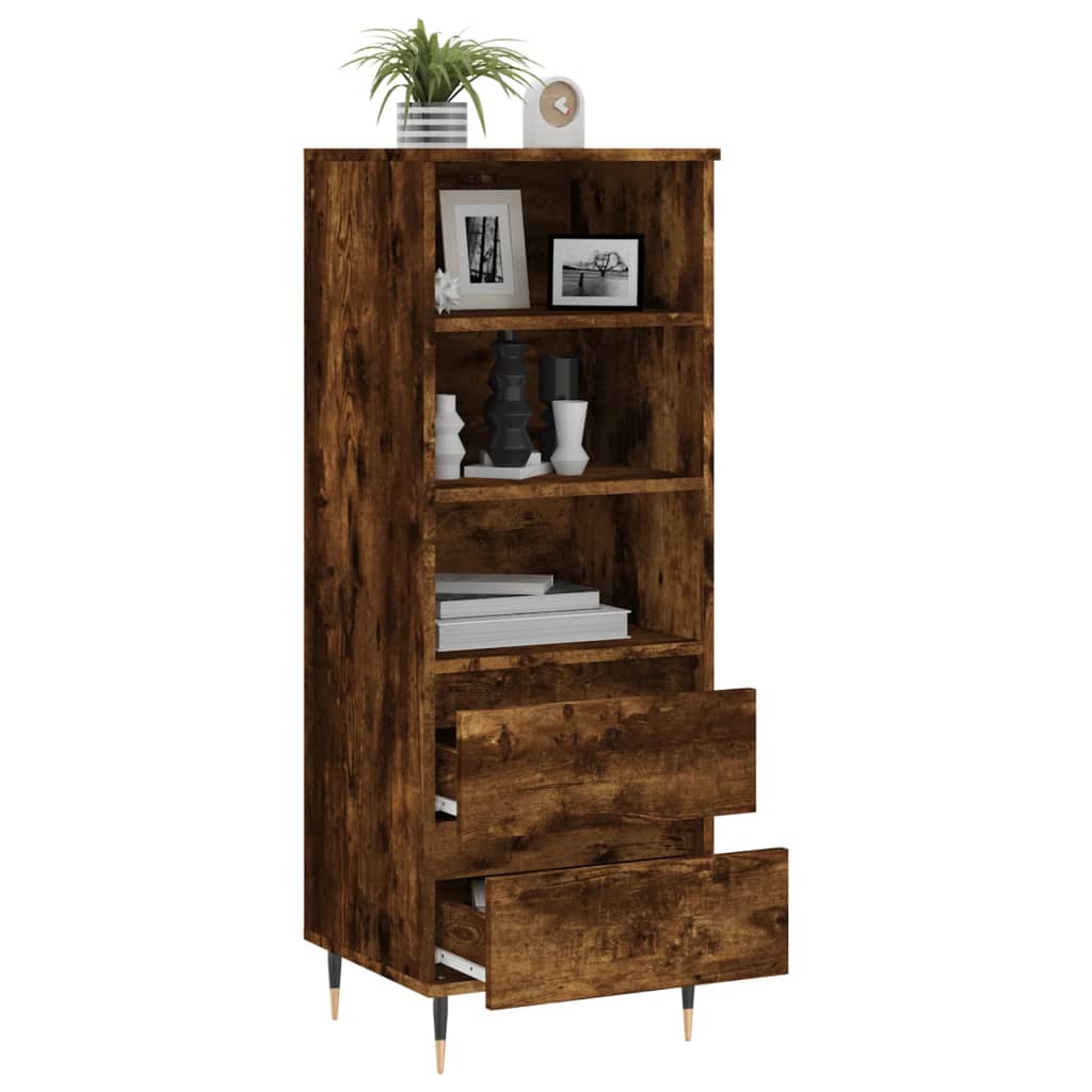 Visoka komoda boja hrasta 40x36x110 cm od konstruiranog drva