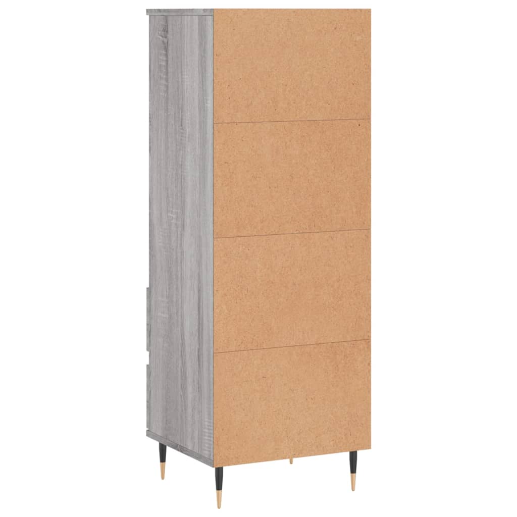 Visoka komoda boja hrasta 40x36x110 cm od konstruiranog drva