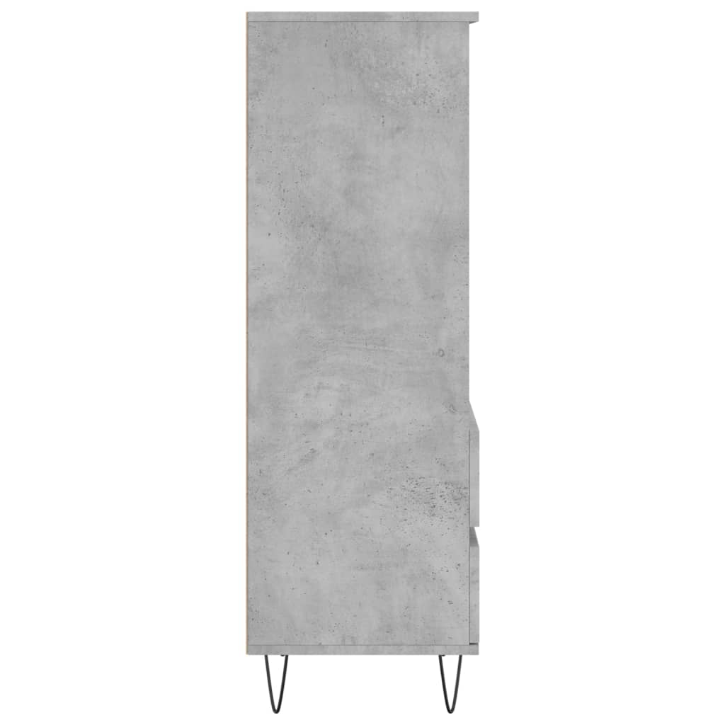 Visoka komoda boja betona 40 x 36 x 110 cm konstruirano drvo