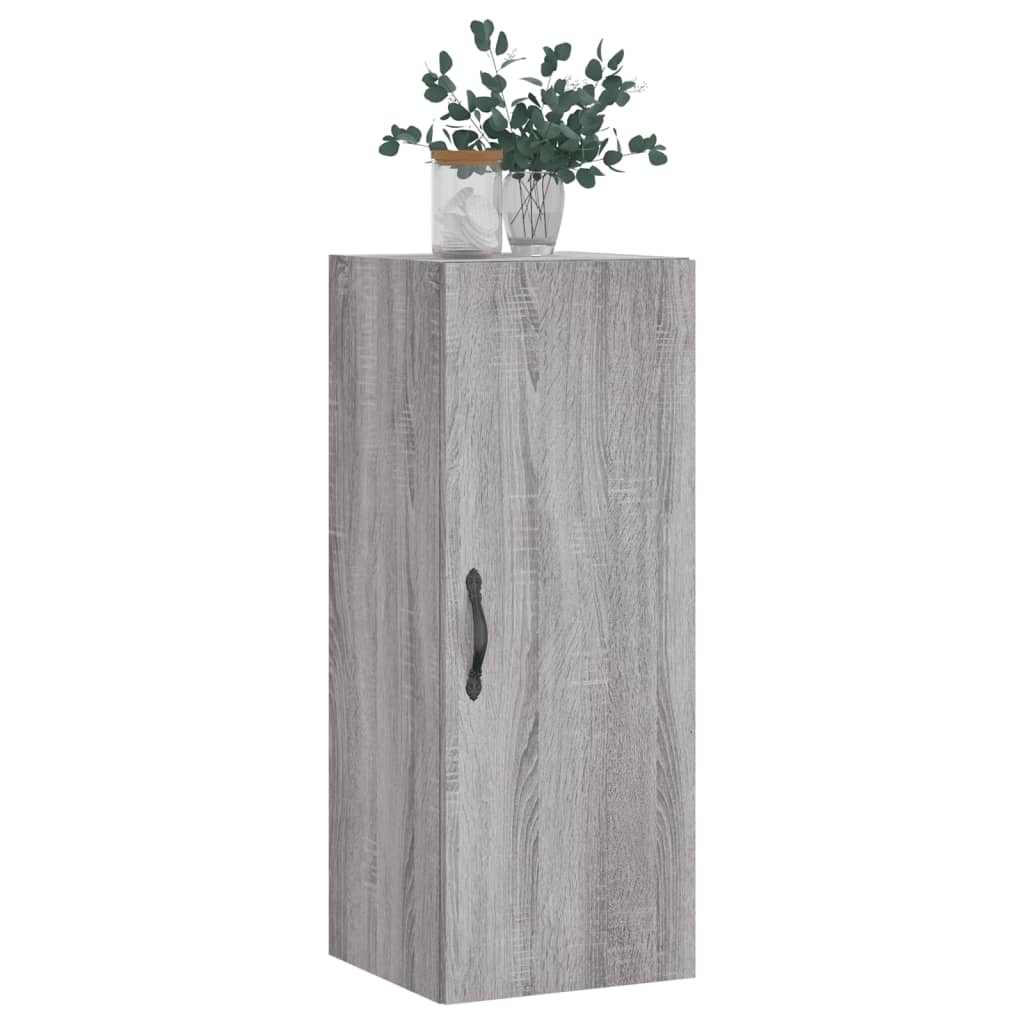Zidni ormarić siva boja hrasta 34,5x34x90 cm konstruirano drvo