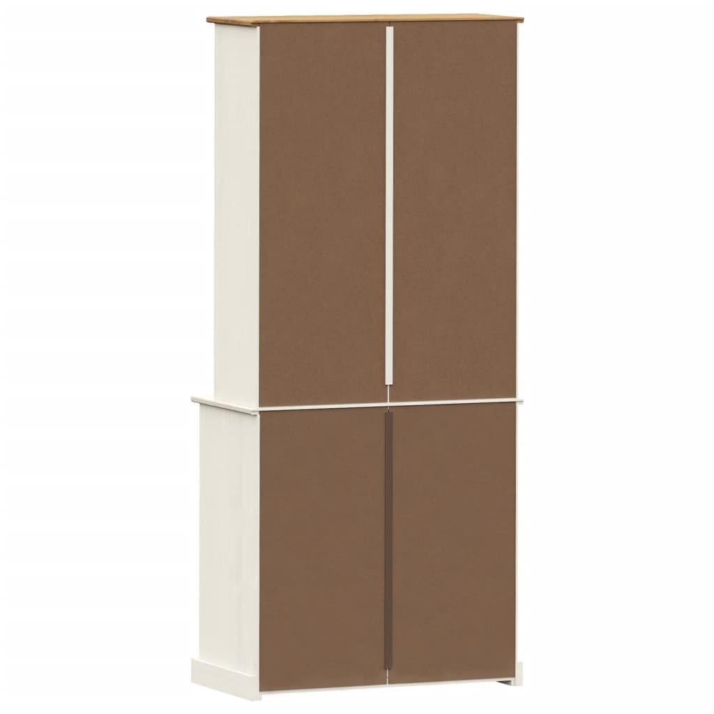 Visoka komoda VIGO bijela 80 x 40 x 176 cm od masivne borovine