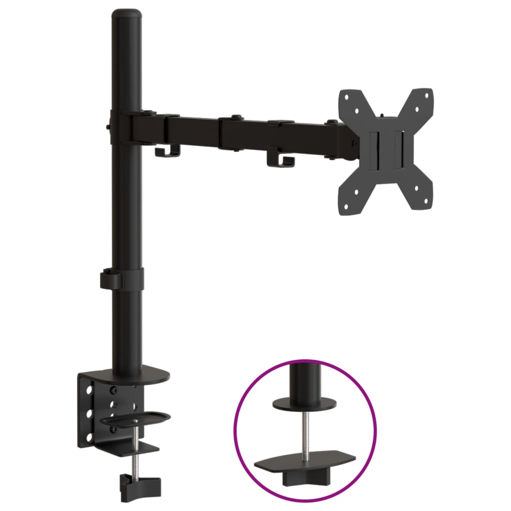 Nosač za monitor crni čelični VESA 75/100 mm
