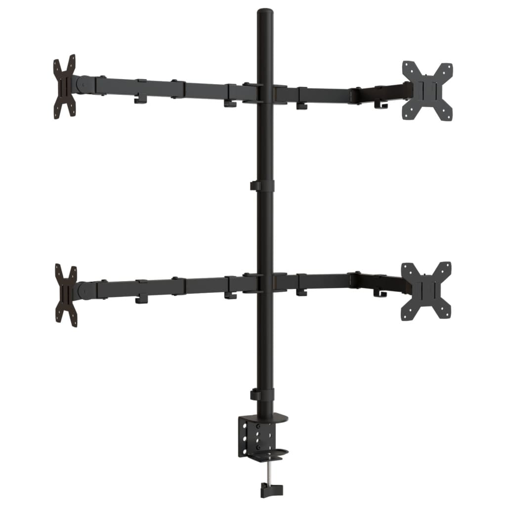 Nosač za monitor crni čelični VESA 75/100 mm