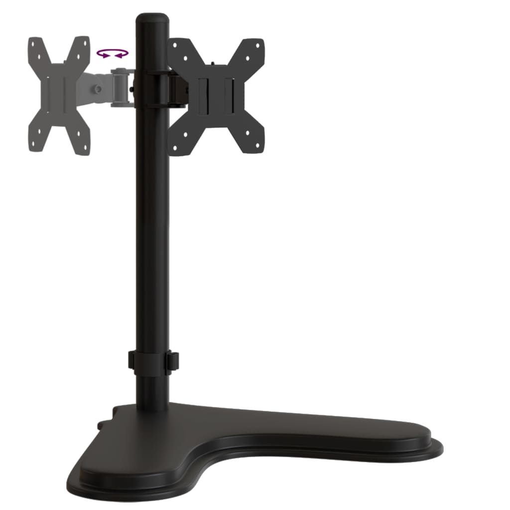 Nosač za monitor crni čelični VESA 75/100 mm