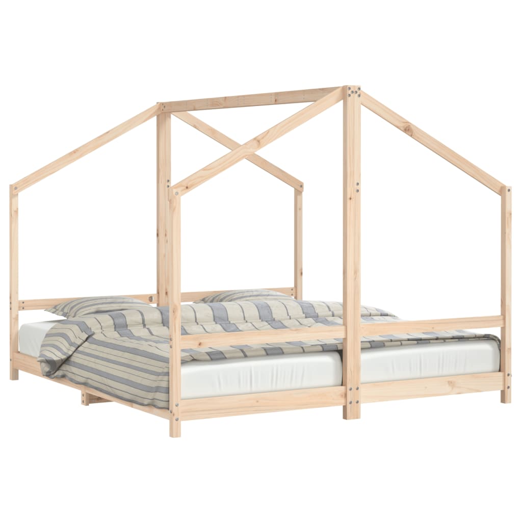 Okvir za dječji krevet 2x(90x200) cm od masivne borovine