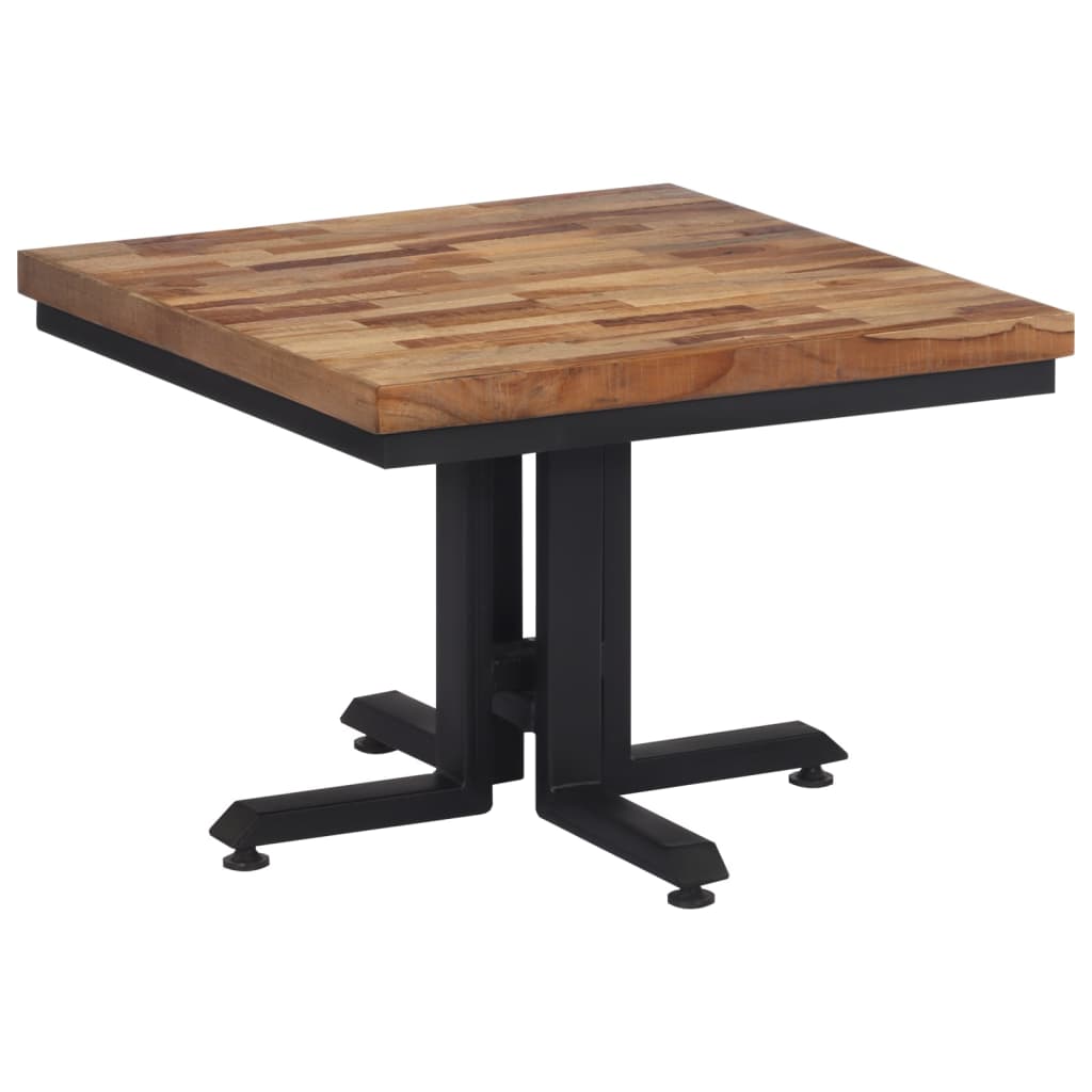 Stolić za kavu 55x55x40 cm od masivne obnovljene tikovine