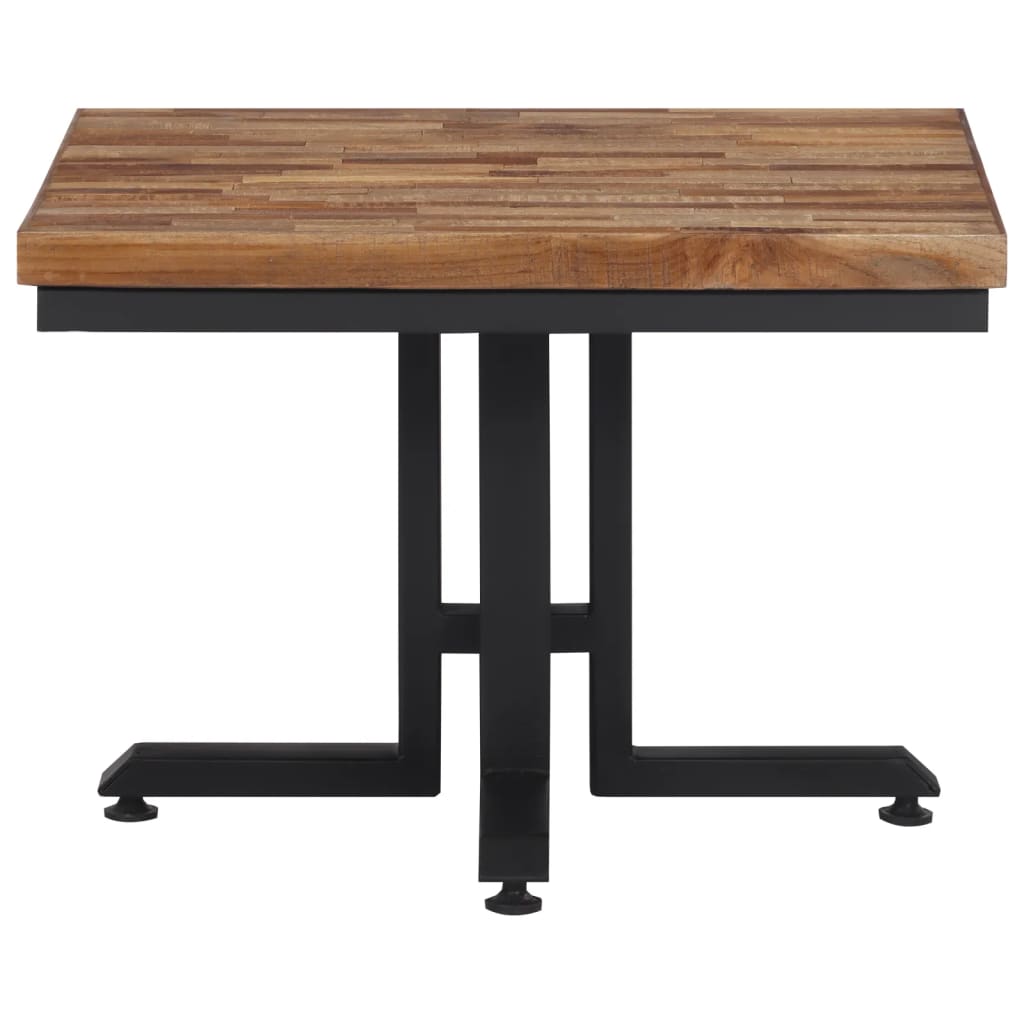 Stolić za kavu 55x55x40 cm od masivne obnovljene tikovine