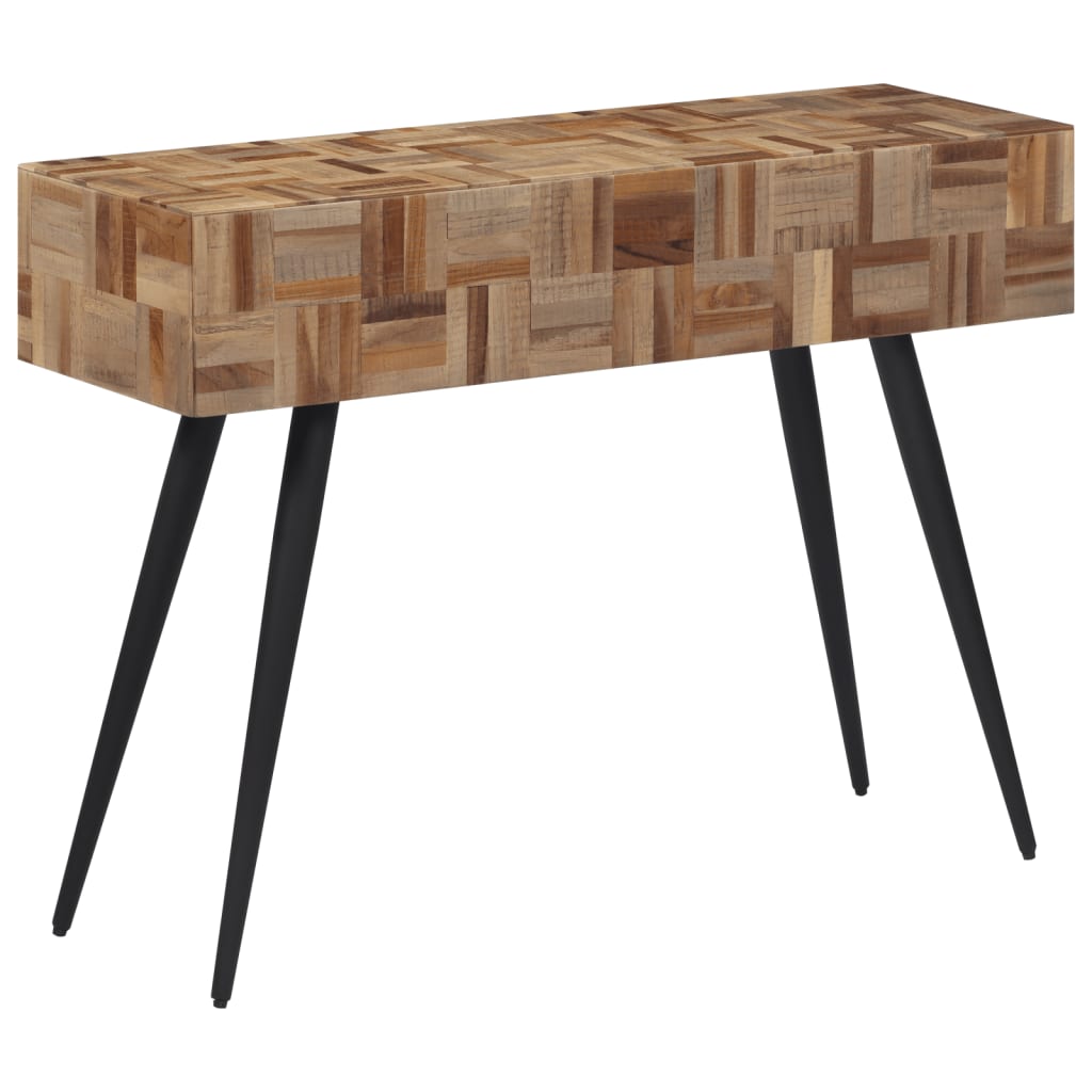 Konzolni stol 110 x 34 x 80 cm od masivne obnovljene tikovine
