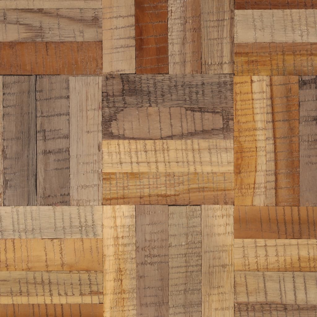Stolić za kavu sivi 55x55x40 cm od masivne obnovljene tikovine