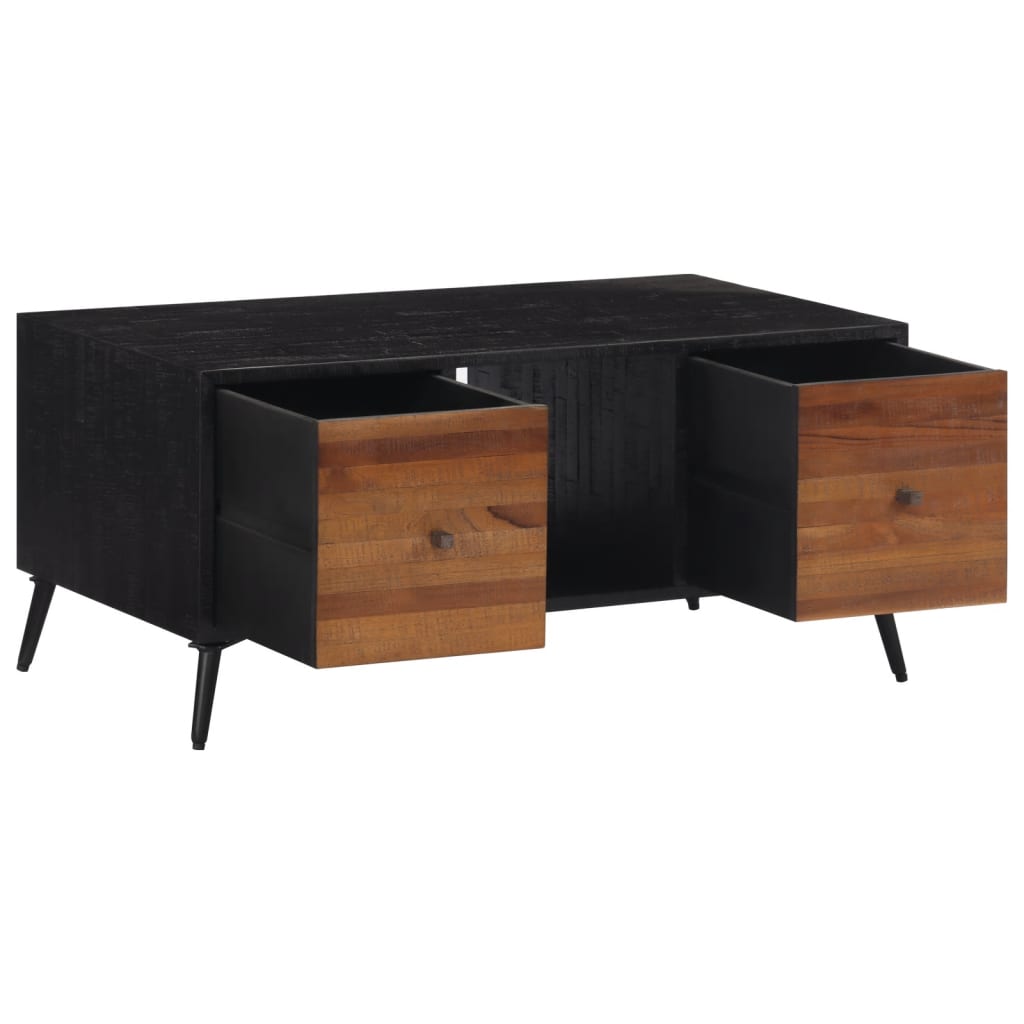 Stolić za kavu 90 x 50 x 41 cm od masivne obnovljene tikovine