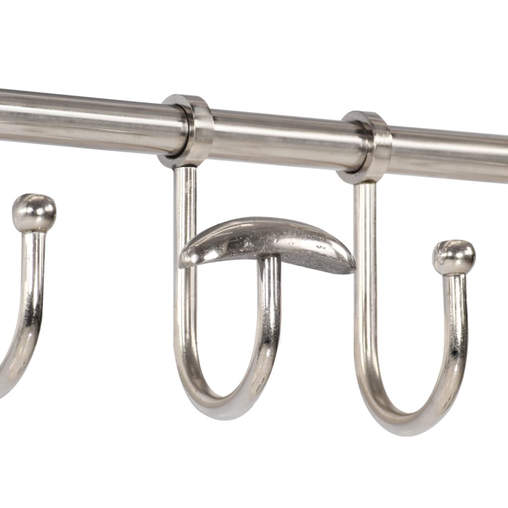 Stalak za prtljagu s vješalicama i zidnim ogledalom aluminijski Srebrna 81 x 38 x 60 cm