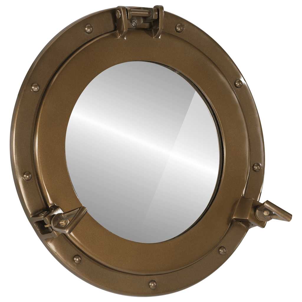 Viseće zidno ogledalo Ø 38 cm od aluminija i stakla