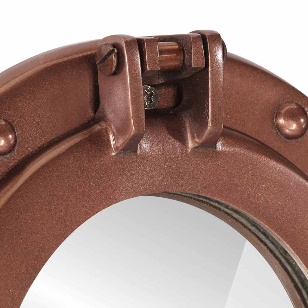 Viseće zidno ogledalo Ø 38 cm od aluminija i stakla