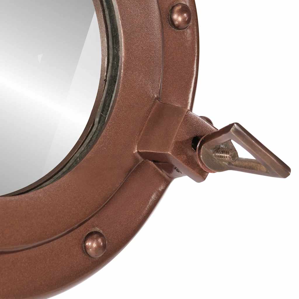 Viseće zidno ogledalo Ø 38 cm od aluminija i stakla