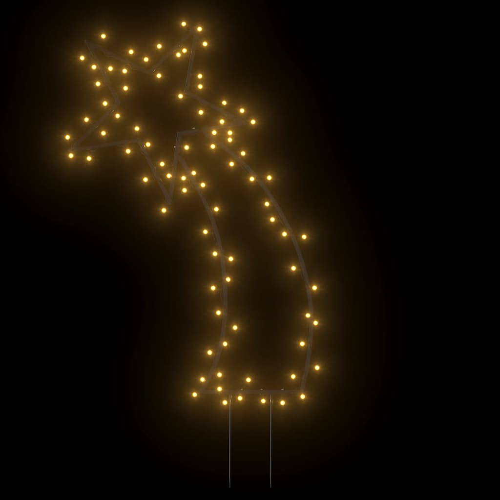 Ukrasno božićno svjetlo sa šiljcima oblik meteora 80 LED 62 cm