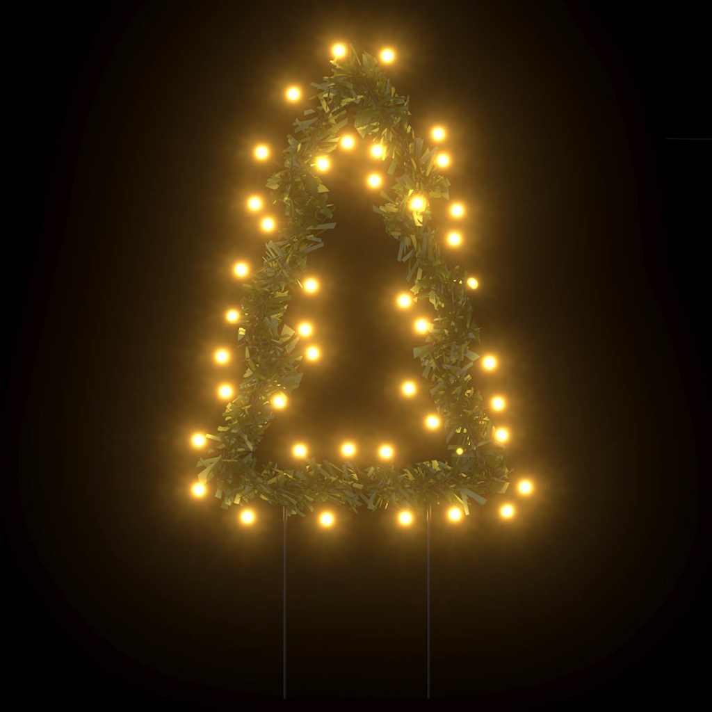 Ukrasna božićna svjetla sa šiljcima 3 kom drvce 50 LED 30 cm