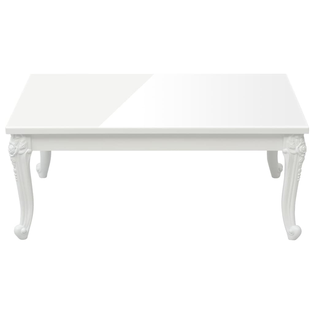 Stolić za kavu sjajni bijeli 100 x 50 x 42 cm konstruirano drvo