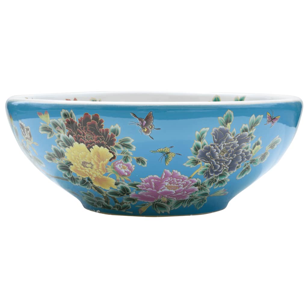 Nadgradni umivaonik raznobojni okrugli Φ 41 x 14 cm keramički