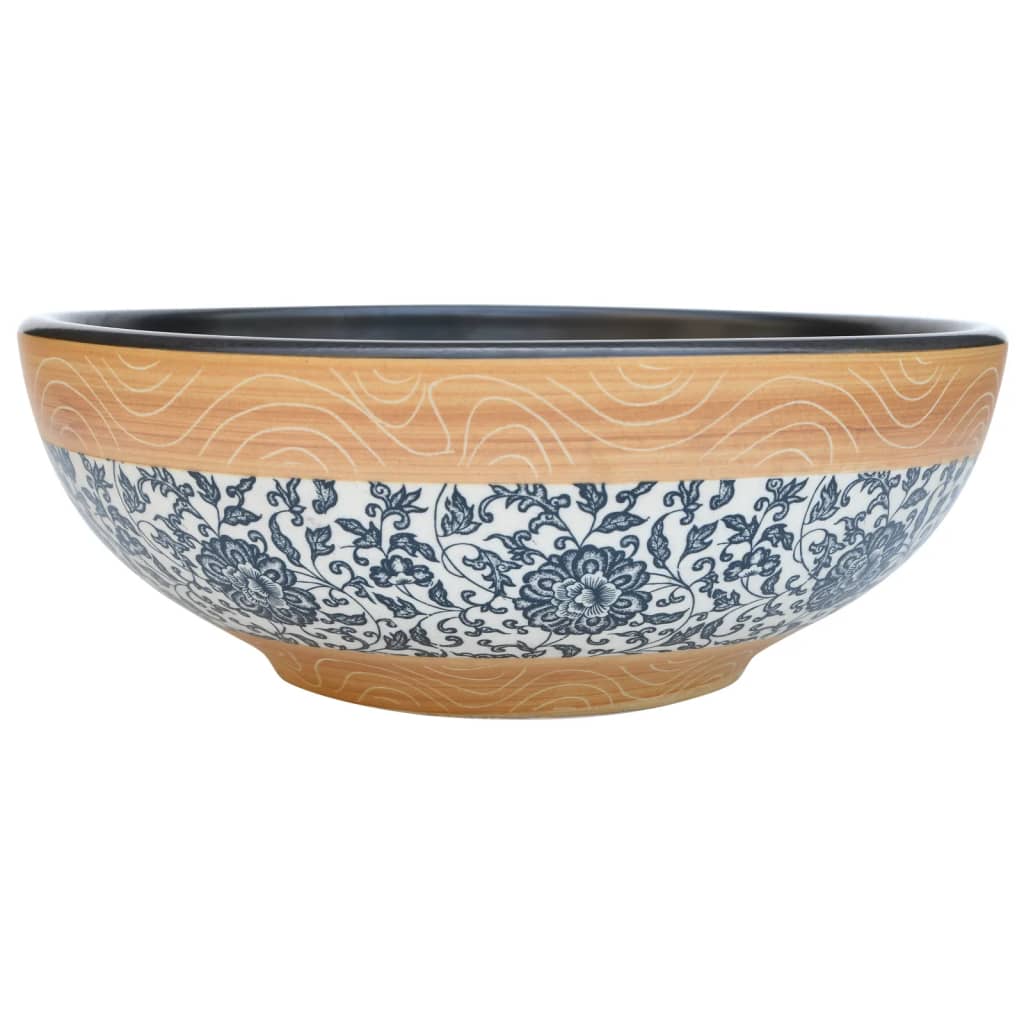 Nadgradni umivaonik raznobojni okrugli Φ 41 x 14 cm keramički