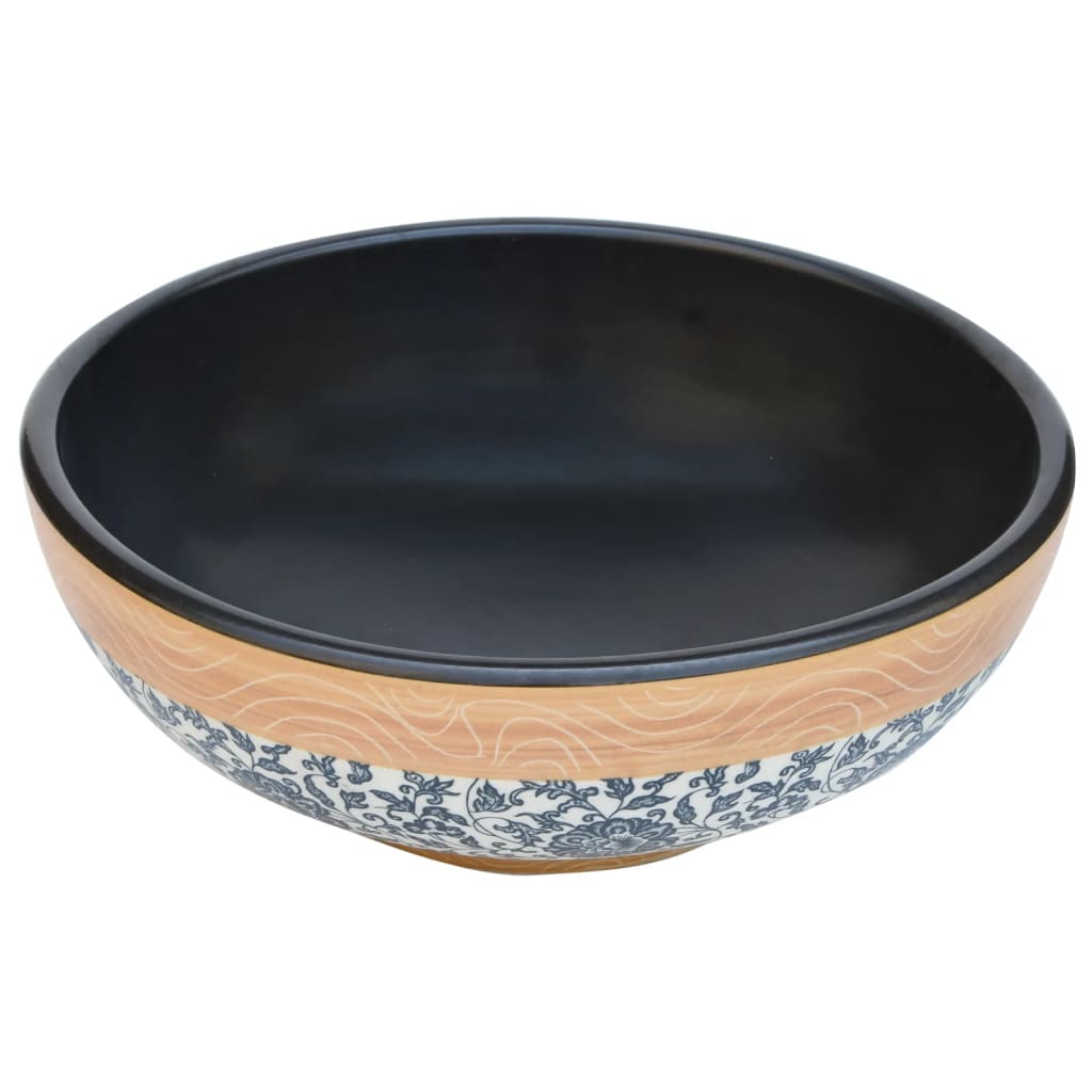 Nadgradni umivaonik raznobojni okrugli Φ 41 x 14 cm keramički