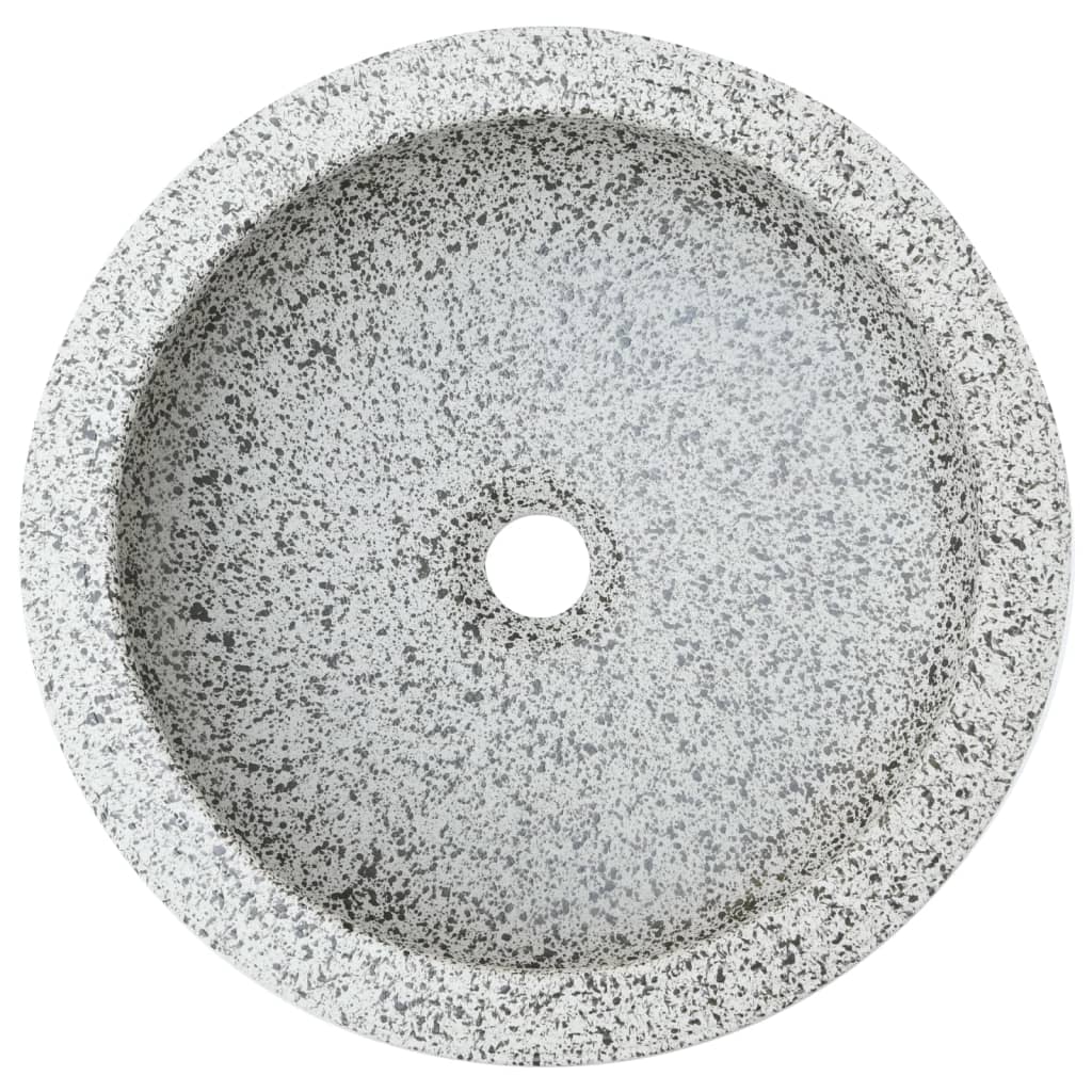 Nadgradni umivaonik sivi okrugli Φ 41 x 14 cm keramički