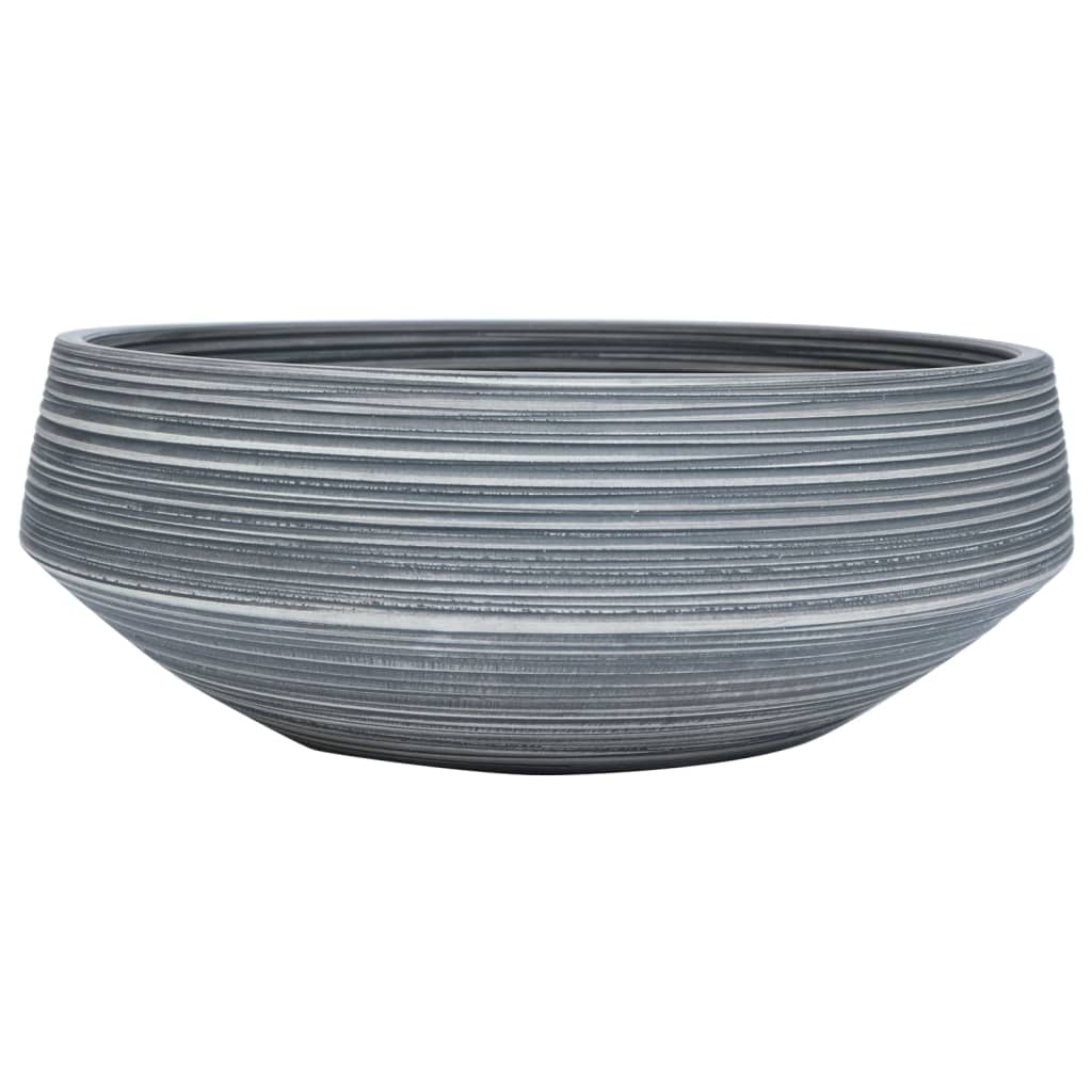Nadgradni umivaonik sivi okrugli Φ 41 x 14 cm keramički
