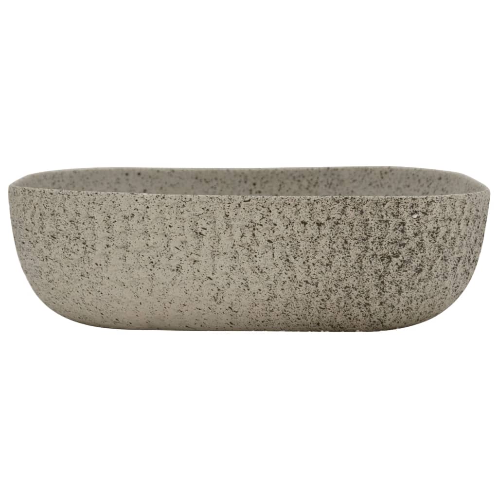 Nadgradni umivaonik sivi pravokutni 48x37,5x13,5 cm keramički