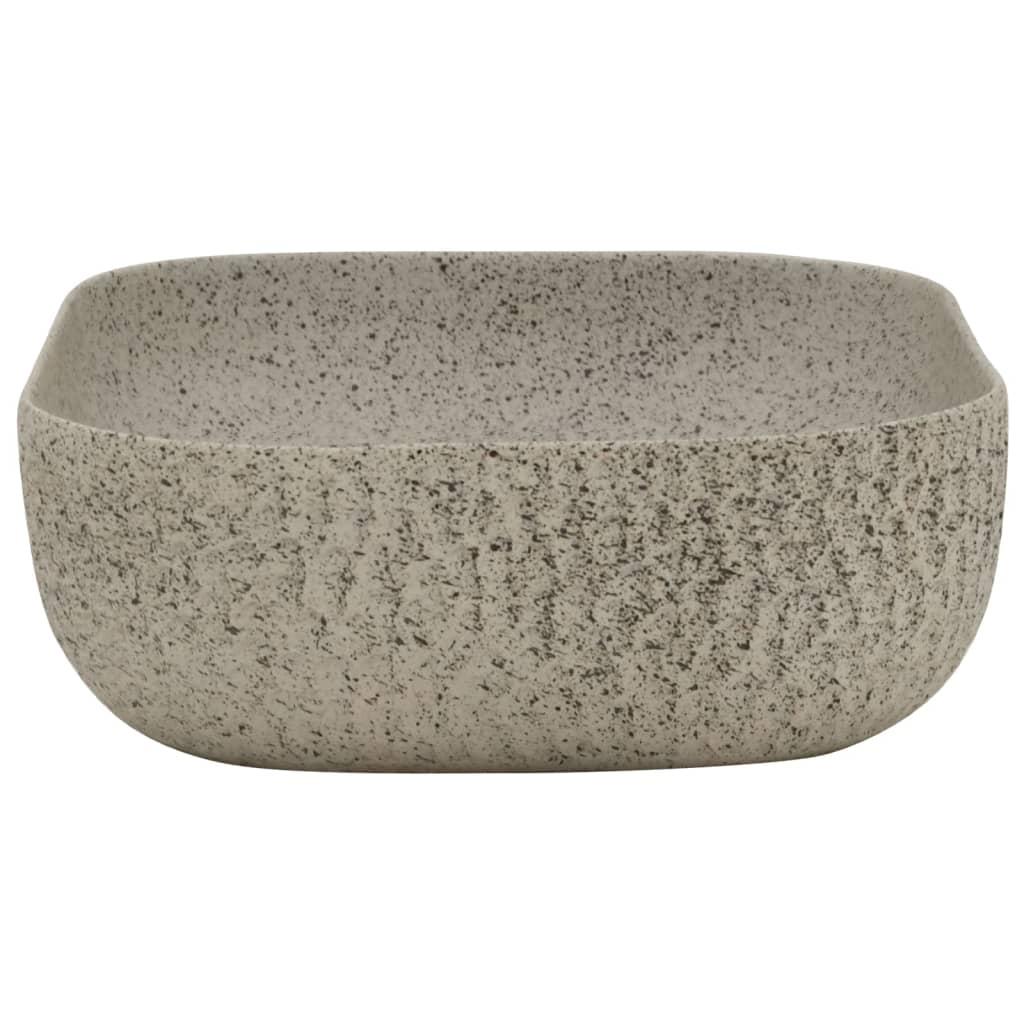 Nadgradni umivaonik sivi pravokutni 48x37,5x13,5 cm keramički